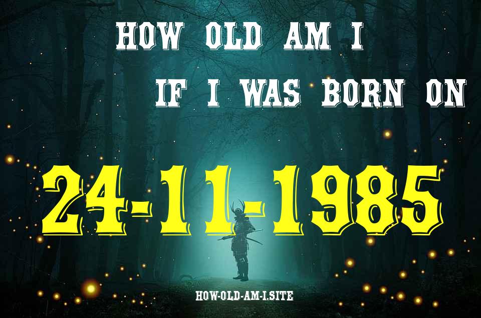ᐈ Born On 24 November 1985 My Age in 2024? [100% ACCURATE Age Calculator!]