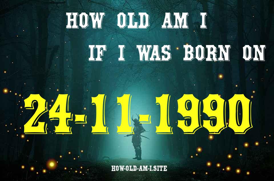 ᐈ Born On 24 November 1990 My Age in 2024? [100% ACCURATE Age Calculator!]