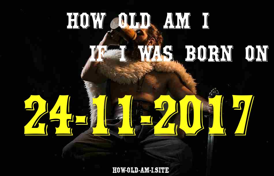 ᐈ Born On 24 November 2017 My Age in 2024? [100% ACCURATE Age Calculator!]