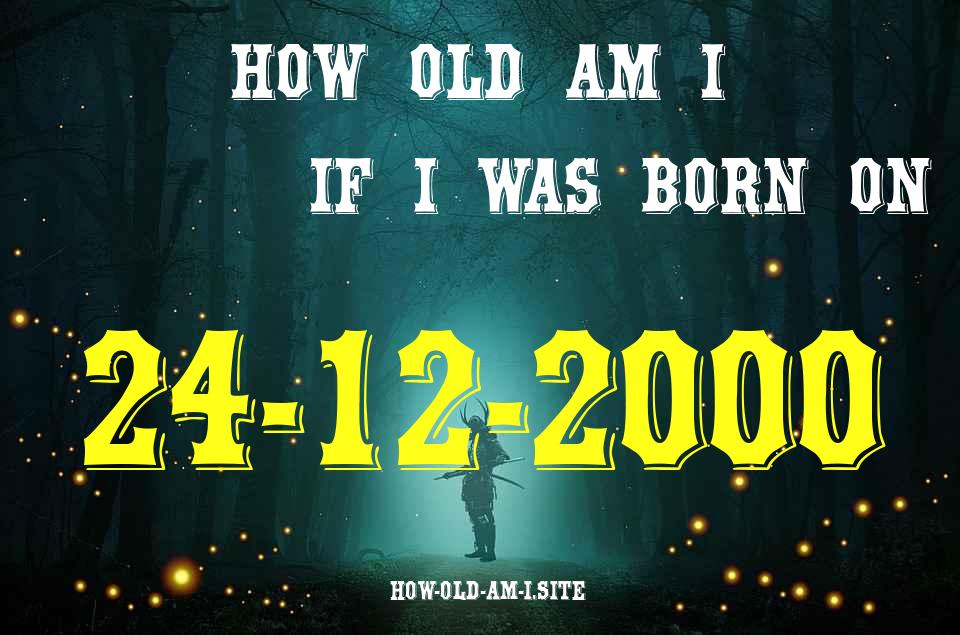 ᐈ Born On 24 December 2000 My Age in 2024? [100% ACCURATE Age Calculator!]