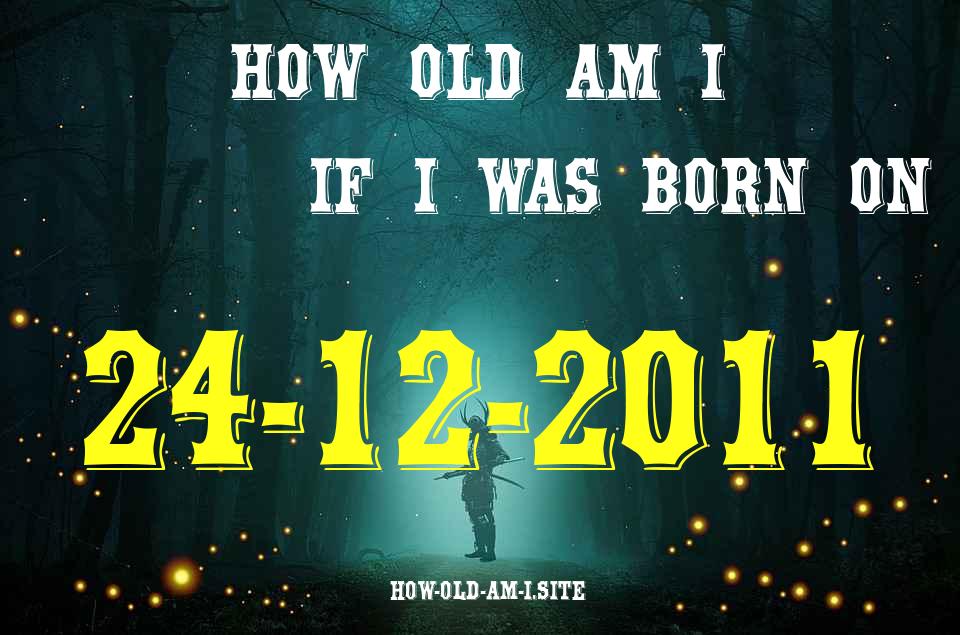 ᐈ Born On 24 December 2011 My Age in 2024? [100% ACCURATE Age Calculator!]