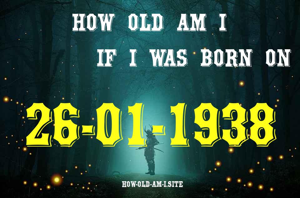 ᐈ Born On 26 January 1938 My Age in 2024? [100% ACCURATE Age Calculator!]