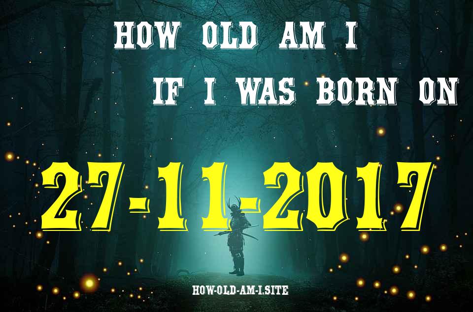 ᐈ Born On 27 November 2017 My Age in 2024? [100% ACCURATE Age Calculator!]