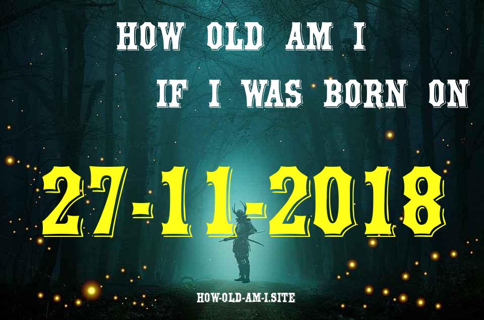 ᐈ Born On 27 November 2018 My Age in 2024? [100% ACCURATE Age Calculator!]