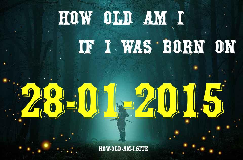 ᐈ Born On 28 January 2015 My Age in 2024? [100% ACCURATE Age Calculator!]