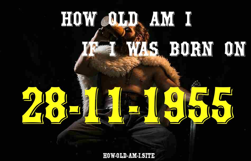 ᐈ Born On 28 November 1955 My Age in 2024? [100% ACCURATE Age Calculator!]