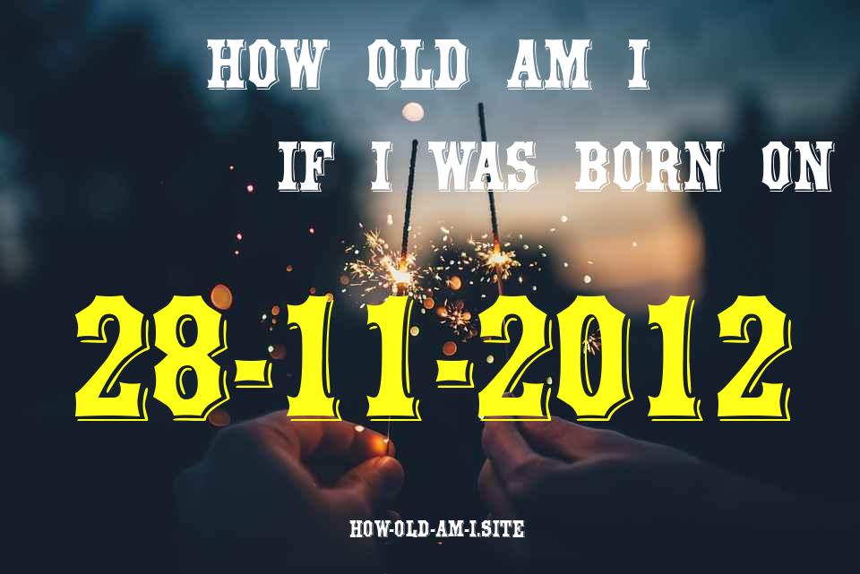 ᐈ Born On 28 November 2012 My Age in 2024? [100% ACCURATE Age Calculator!]