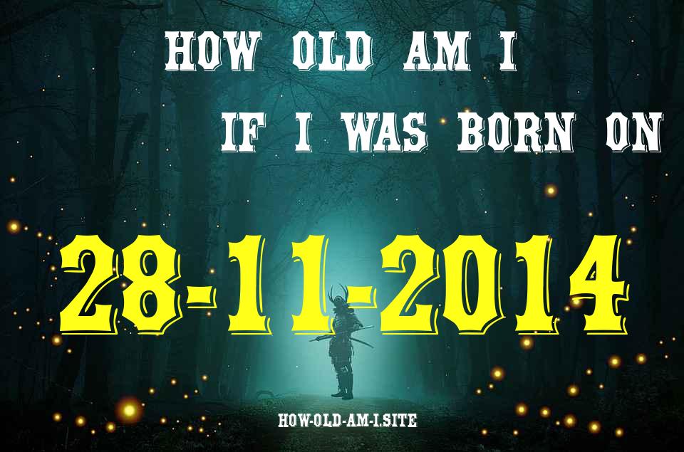 ᐈ Born On 28 November 2014 My Age in 2024? [100% ACCURATE Age Calculator!]