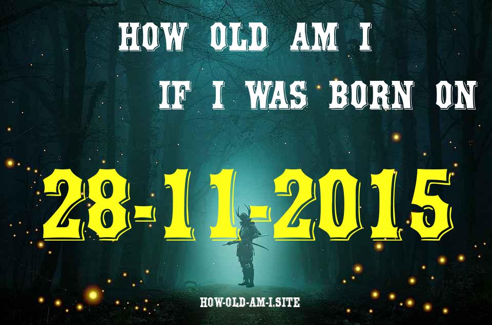 ᐈ Born On 28 November 2015 My Age in 2024? [100% ACCURATE Age Calculator!]