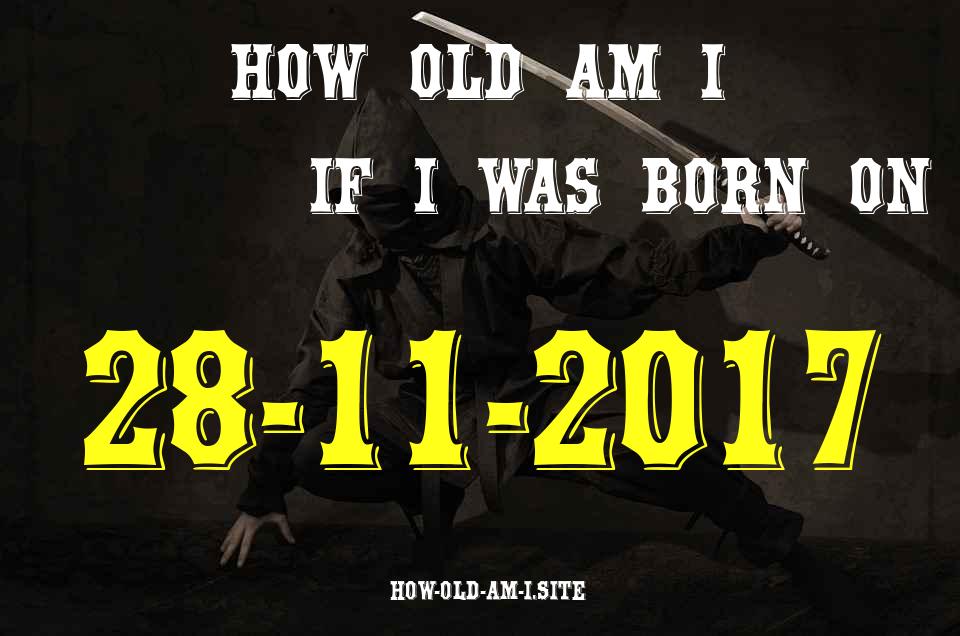 ᐈ Born On 28 November 2017 My Age in 2024? [100% ACCURATE Age Calculator!]